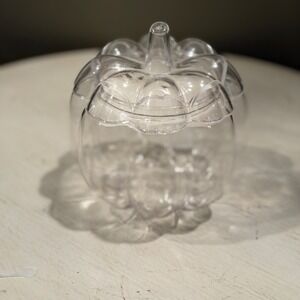 Clear‎ Plastic Pumpkin Candy Container Treat Holder Halloween Party Favor